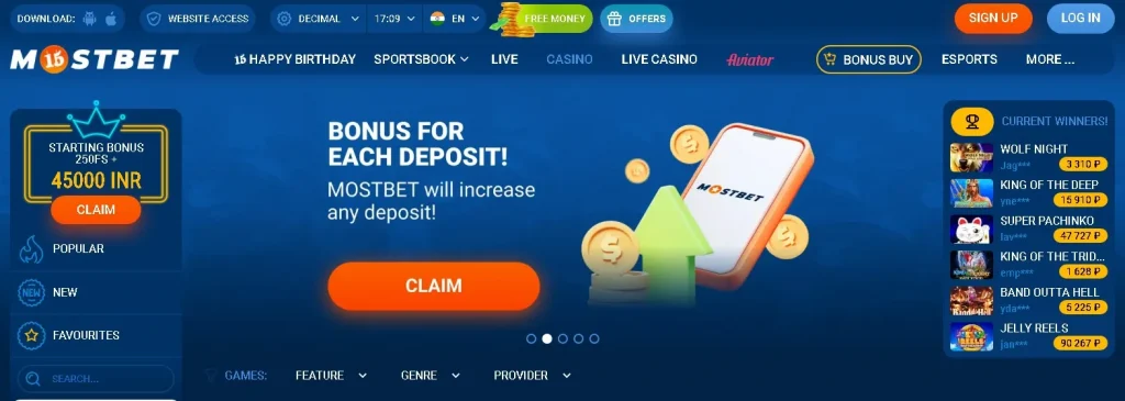 Mostbet Login in India