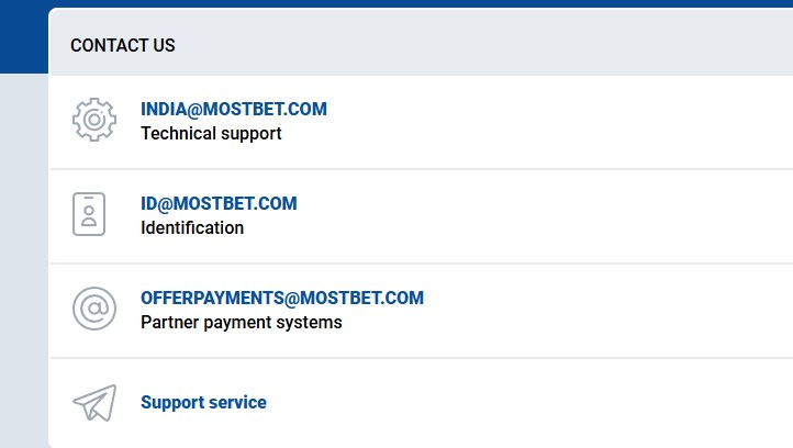 Mostbet Customer Care Number